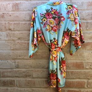 ✨Floral silk robe